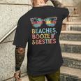 Beaches Booze Besties 夏休み 旅行 ギフト メンズTシャツ バックプリント 彼への贈り物