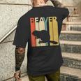 Beaver ビーバー 動物 メンズTシャツ バックプリント 彼への贈り物