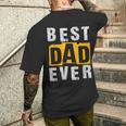 Best Dad Ever ヴィンテージ 父の日 おもしろ お父さん メンズ 夫 メンズTシャツ バックプリント 彼への贈り物