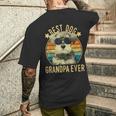 Best Dog Grandpa Ever ミニチュア シュナウザー 父の日 メンズTシャツ バックプリント 彼への贈り物