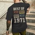 Best Of 1971 カセットテープ・レトロ 54歳の誕生日 メンズTシャツ バックプリント 彼への贈り物