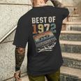 Best Of 1972 カセットテープ 53年 音楽 レトロ 誕生日 メンズTシャツ バックプリント 彼への贈り物