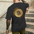 Bitcoin To The Moon And Back、ビットコイン暗号通貨グラフィック メンズTシャツ バックプリント 彼への贈り物