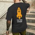 Bitcoin To The Moon おもしろビットコインシャツ ビットコインギフト メンズTシャツ バックプリント 彼への贈り物