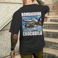 Bombardino Crocodilo イタリアンブレインロットミーム メンズTシャツ バックプリント 彼への贈り物