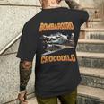 Bombardino Crocodilo イタリアンブレインロットミーム メンズTシャツ バックプリント 彼への贈り物