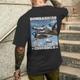 Bombardiro Crocodilo イタリアンブレインロットミーム メンズTシャツ バックプリント 彼への贈り物