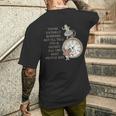 Bonkers Quote Time 不思議の国のアリス メンズTシャツ バックプリント 彼への贈り物