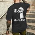 Brain Rot シャツ Word Of The Yeartickman Brainrot メンズTシャツ バックプリント 彼への贈り物