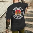 Burton Michigan ビンテージ レトロ グラフィック メンズTシャツ バックプリント 彼への贈り物