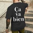 Caa Bien《サヴァビアン》【フランス語 文字】《白文字 ホワイト》メッセージ かわいい おしゃれ メンズTシャツ バックプリント 彼への贈り物