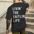 Caitlin の人生を生きている Caitlin メンズTシャツ バックプリント 彼への贈り物