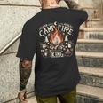 Campfire King おもしろキャンプギフト 焚き火 メンズTシャツ バックプリント 彼への贈り物