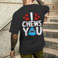 I Chews Youhark バレンタインデー ラブ ハート メンズ レディース メンズTシャツ バックプリント 彼への贈り物