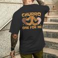 Churro One For Me メキシコ料理 揚げ生地が大好き チュロス メンズTシャツ バックプリント 彼への贈り物