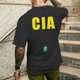 Cia エージェント バードウォッチング コンスピラシー ピジョン スパイ メンズTシャツ バックプリント 彼への贈り物