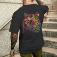 Colorful Tiger Tigers Fashion Graphic メンズTシャツ バックプリント 彼への贈り物