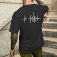 Contrabajo Heartbeat Doble Contrabajo Amante De Contrabajo Camiseta Hombre Estampado Espalda Regalos para él