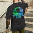 Cote D'azur Palmier Coucher Deoleil Bleuarcelle T-shirt imprimé au dos Cadeaux pour lui