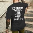 Country Music And Bonfire ウエスタンカントリーラインダンスブーツ メンズTシャツ バックプリント 彼への贈り物