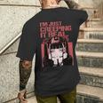 Creeping It Real ゴシック アニメ ソフト グランジ エモ オタク メンズTシャツ バックプリント 彼への贈り物