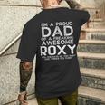 Dad Of Roxy ギフト 父の日 面白い 名前入り メンズTシャツ バックプリント 彼への贈り物