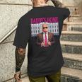 Daddy's Home Pink President Donald Trump House メンズTシャツ バックプリント 彼への贈り物