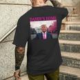 Daddy's Home President Donald Trump Pink Trumpelfie メンズTシャツ バックプリント 彼への贈り物