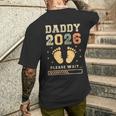 Daddy 2026 Annuncio Di Gravidanza Futuro Papà T-shirt da uomo con stampa posteriore Regalos para él