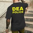 Dea Police Drug Enforcement Administration フロントとバック メンズTシャツ バックプリント 彼への贈り物