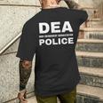 Dea 警察官 麻薬取締局 フロントサイド メンズTシャツ バックプリント 彼への贈り物