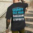 Dearcasmo Con Texto En Inglés I Am A Grumpy Old Manarcasm Texto En Inglés Camiseta Hombre Estampado Espalda Regalos para él