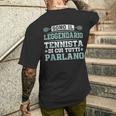 Divertente Tennisti Festa Del Papà Tennista Tennis T-shirt da uomo con stampa posteriore Regalos para él