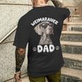 Divertente Weimaraner Cane Weimaraner Papà T-shirt da uomo con stampa posteriore Regalos para él