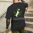 Dog And Weed ファニーマリファナtシャツ メンズTシャツ バックプリント 彼への贈り物