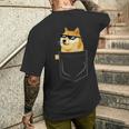 Doge コインロゴシャツ フェイクポケットシャツ Dogecoin To The Moon メンズTシャツ バックプリント 彼への贈り物