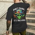 Don't Panic It's Organic Alien Ufo 面白いプリント メンズTシャツ バックプリント 彼への贈り物