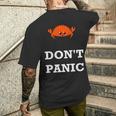 Don't Panic Rustacean Ferris The Crab Rustプログラミング 長袖tシャツ メンズTシャツ バックプリント 彼への贈り物
