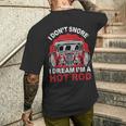 I Don'tnore I Dream I'm A Hot Rod クラシックカー 米国車 ホットロッド メンズTシャツ バックプリント 彼への贈り物