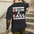 Drum And Bass Rum And Ass メンズTシャツ バックプリント 彼への贈り物