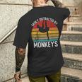 Easy Distracted By Monkeys シャツ ビンテージモンキー メンズTシャツ バックプリント 彼への贈り物