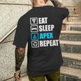 Eatleep Apex リピートシャツ 面白いモチベーションギフト メンズTシャツ バックプリント 彼への贈り物