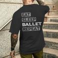 Eatleep Ballett Repeat メンズTシャツ バックプリント 彼への贈り物