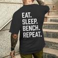 Eatleep ジム ワークアウト トレーニング ベンチプレス ウエイトリフティング メンズTシャツ バックプリント 彼への贈り物