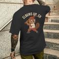 Elbows Up Eh Beaver ベースボール ファニーカナダデー メンズTシャツ バックプリント 彼への贈り物