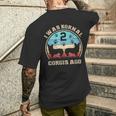 Ero Normale 2 Due Corgis Cani Fa Divertente Cane Mamme Papà T-shirt da uomo con stampa posteriore Regalos para él