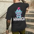 Fantasy Ork Mmorpg Rpg ゲーマーヘッド メンズTシャツ バックプリント 彼への贈り物