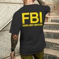 Fbi – 連邦戦利品検査官xオンリーラブデートファンアイロニー メンズTシャツ バックプリント 彼への贈り物