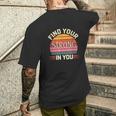 Find Yourtrong In You インスピレーションによる改善 メンズTシャツ バックプリント 彼への贈り物