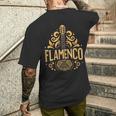 Flamenco スパニッシュギター フラメンコギターアート メンズTシャツ バックプリント 彼への贈り物